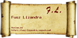 Fusz Lizandra névjegykártya